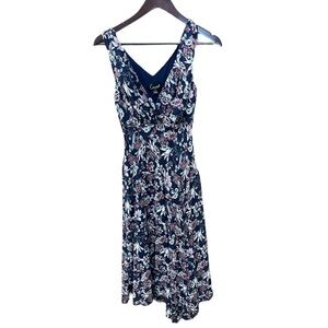 Floral Asymmetrical Dress Sleeveless Womens Size 6‎